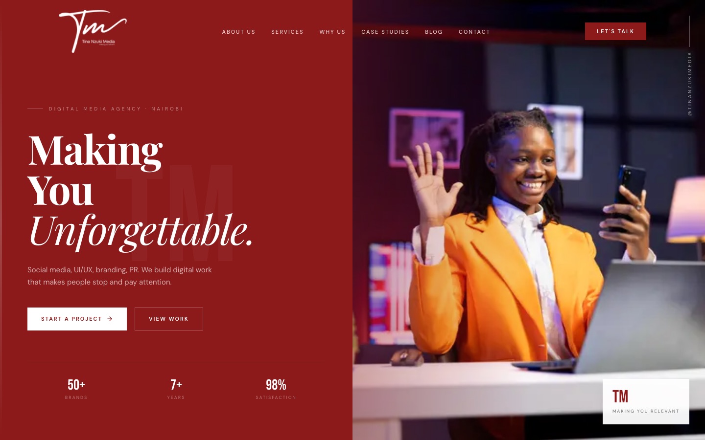 Tina Nzuki Media homepage